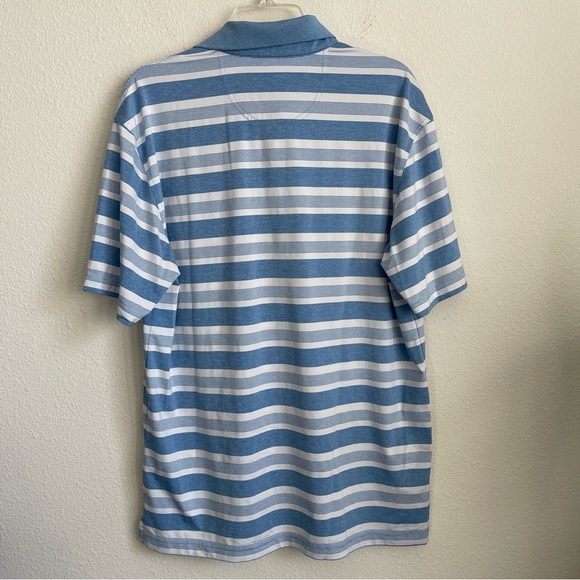 OXFORD Striped Stretch Performance Short Sleeve Polo - Picture 5 of 5